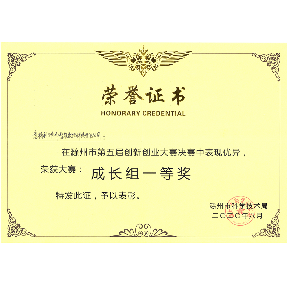 First Prize in the Growth Group of the 5th Innovation and Entrepreneurship Competition in Chuzhou City